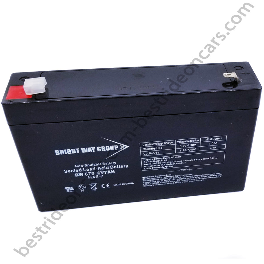 6V 7AH Replacement Battery for Kids Ride-On Cars